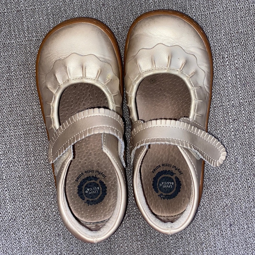 Livie & Luca Champagne Gold Girls Mary Janes